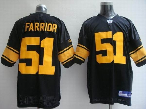 pittsburgh steelers 51 james farrior black jersey