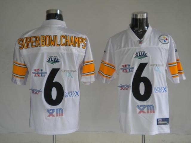 pittsburgh steelers 6 time super bowl champs white