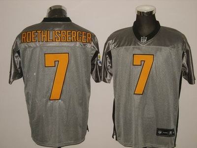 pittsburgh steelers 7 b.roethlisberger gray shadow jerseys