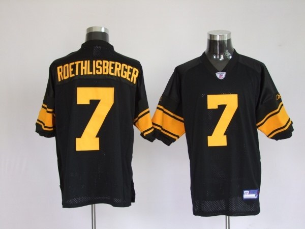 pittsburgh steelers 7 ben roethlisberger black (yellow number)
