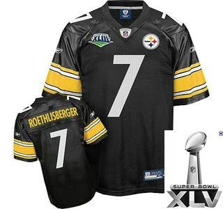 pittsburgh steelers 7 ben roethlisberger super bowl black jerseys {2011 super bowl xlv }