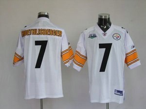 pittsburgh steelers 7 ben roethlisberger super bowl xliii white jerseys