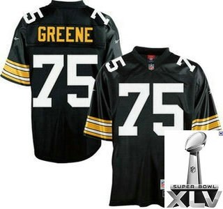 pittsburgh steelers 75 joe greene throwback black jerseys {2011 super bowl xlv }