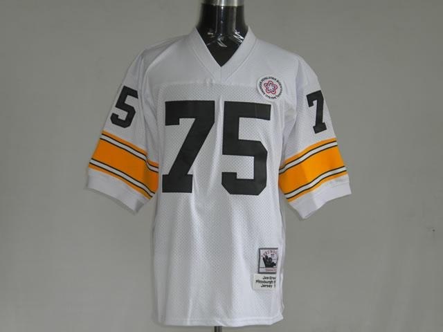 pittsburgh steelers 75 joe greene white m&n jersey