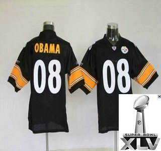 pittsburgh steelers 8 barack obama black president jerseys {2011 super bowl xlv }