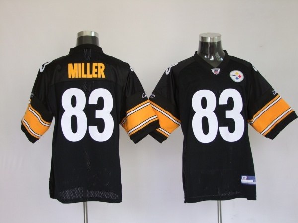 pittsburgh steelers 83 heath miller black (white number)