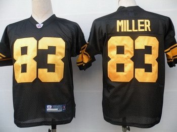pittsburgh steelers 83 heath miller black(yellow number) jerseys