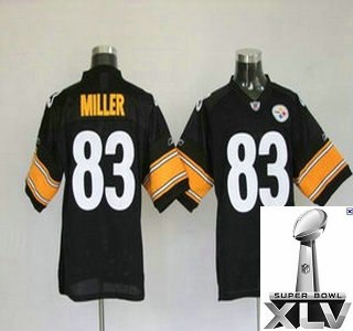 pittsburgh steelers 83 heath miller black jerseys {2011 super bowl xlv }