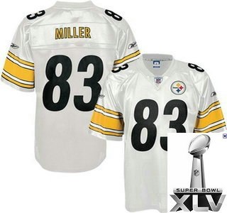pittsburgh steelers 83 heath miller white {2011 super bowl xlv }
