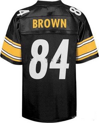 pittsburgh steelers 84 antonio brown authentic football black jersey
