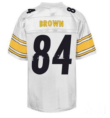 pittsburgh steelers 84 antonio brown authentic football white jersey