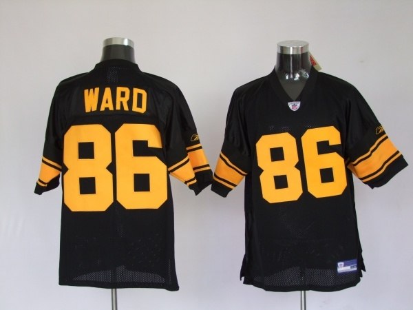pittsburgh steelers 86 hines ward black (yellow number)