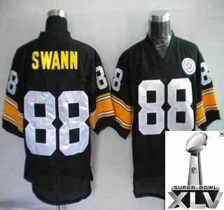 pittsburgh steelers 88 swann black throwback jerseys {2011 super bowl xlv }