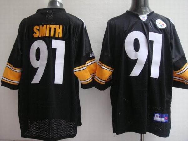 pittsburgh steelers 91 smith black jerseys