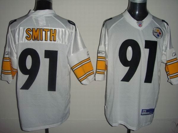 pittsburgh steelers 91 smith white jerseys