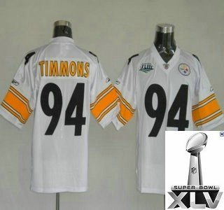 pittsburgh steelers 94 lawrence timmons white jerseys {2011 super bowl xlv }