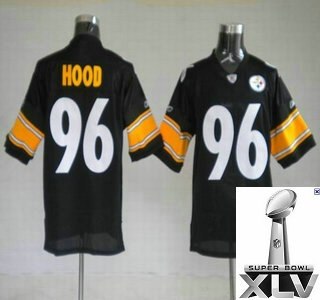 pittsburgh steelers 96 hood black jerseys {2011 super bowl xlv }