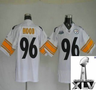 pittsburgh steelers 96 hood white jerseys {2011 super bowl xlv }