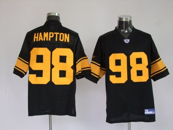 pittsburgh steelers 98 hampton black (yellow number)