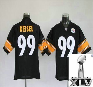 pittsburgh steelers 99 keisel black jerseys {2011 super bowl xlv }
