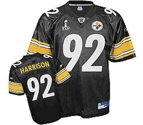 pittsburgh steelers james harrison 92 super bowl xlv team color jersey