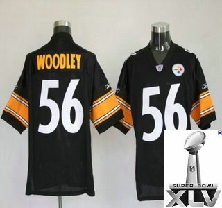pittsburgh steelers lamarr woodley 56 black jerseys {2011 super bowl xlv }
