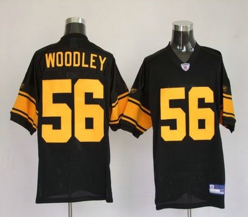 pittsburgh steelers lamarr woodley 56 black yellow number jerseys