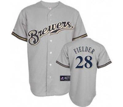 prince fielder grey 28 milwaukee brewers