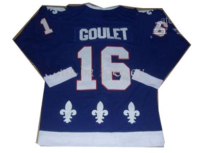 quebec nordiques #16 michel goulet blue ccm ice hockey jersey quebec nordiques #16 michel goulet blue ccm ice hockey jersey