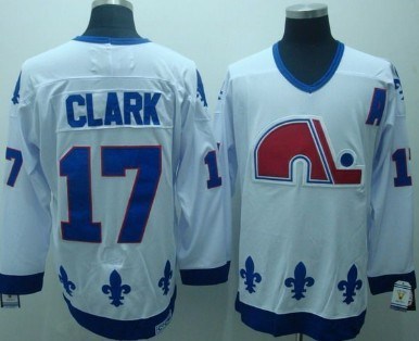 quebec nordiques #17 clark white ccm throwback jersey quebec nordiques #17 clark white ccm throwback jersey