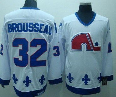 quebec nordiques #32 brousseau white ccm throwback jersey quebec nordiques #32 brousseau white ccm throwback jersey