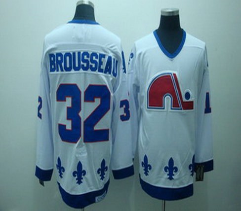quebec nordiques 32 brousseau white jerseys ccm quebec nordiques 32 brousseau white jerseys ccm