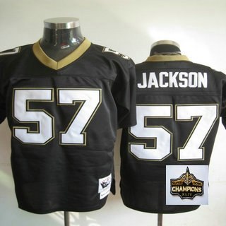 NFL new orleans saints #57 jackson black jersey champions patch NFL new orleans saints #57 jackson black jersey champions patch