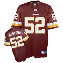 NFL washington redskins 52# rocky mcintosh red color jersey