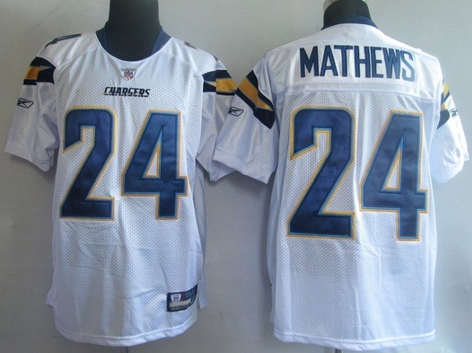 san diego charger 24# ryan mathews white san diego charger 24# ryan mathews white