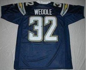 san diego chargers #32 weddle navy blue jersey