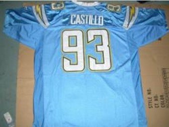 san diego chargers #93 castillo babay blue jerseys