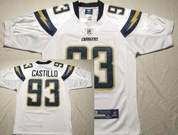 san diego chargers #93 castillo white