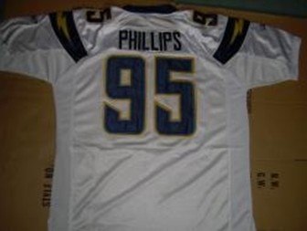 san diego chargers #95 phillips white jerseys