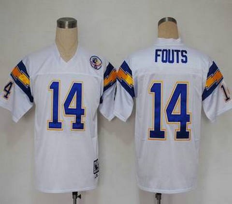 san diego chargers 14 fouts white m&n 1984 san diego chargers 14 fouts white m&n 1984