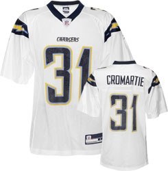 san diego chargers 31# antonio cromartie white