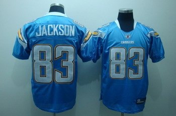 san diego chargers 83 jackson light blue jerseys