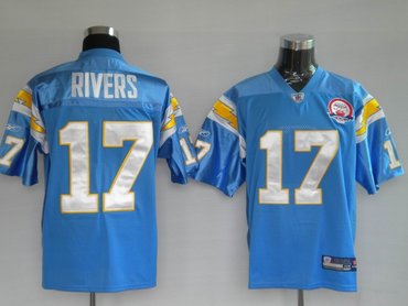 san diego chrgers 17 philip rivers baby blue jers