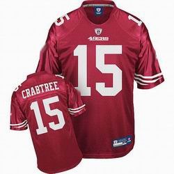 san francisco 49ers #15 michael crabtree team color jersey new for 2009