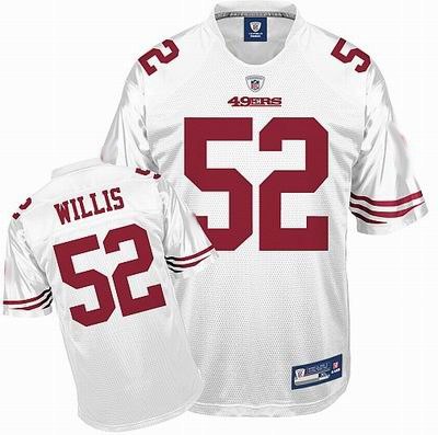 san francisco 49ers #52 patrick willis white jersey new for 2009