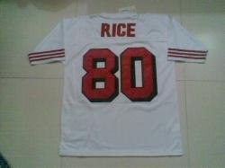 san francisco 49ers #80 rice white jerseys