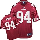 san francisco 49ers #94 justin smith team color red jersey