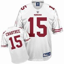 san francisco 49ers 15# michael crabtree white jersey new for 2009