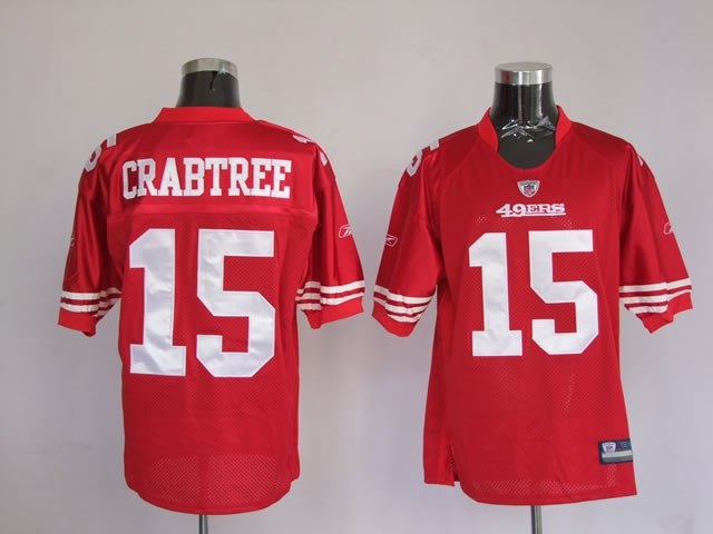 san francisco 49ers 15 crabtree red