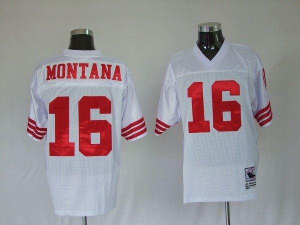 san francisco 49ers 16 joe montana white